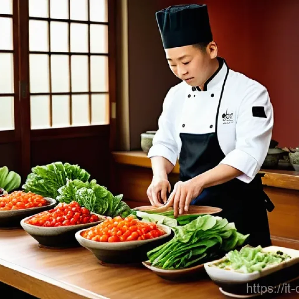 중식조리 자격증 필기 출제 패턴 - **Prompt for Cultural Foundations and Balance:**
    "A serene and focused chef, wearing a clean, tr...