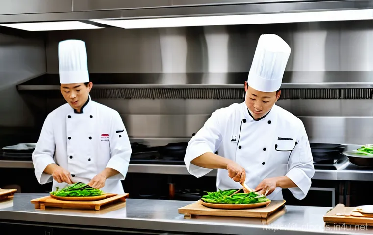 중식조리 자격증 실기 연습 장소 선정 - **"A fully clothed adult, smiling and looking relaxed, carrying a sleek reusable shopping bag, exits...