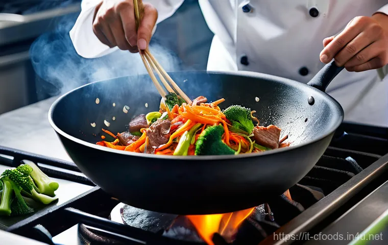 중식조리 자격증 필기 핵심 요약 - **Prompt:** A close-up, beautifully composed still life photograph of a perfectly balanced Chinese d...