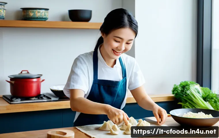 중식조리 자격증 취득 비용 - **Prompt:** A cheerful young woman in her late 20s, wearing a clean, light blue chef's apron over a ...