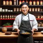 Home 22 중식조리 자격증 도전 후기 - A professional Italian kitchen setting focused on a chef preparing traditional Chinese dishes, showc...