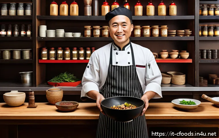 중식조리 자격증 도전 후기 - A professional Italian kitchen setting focused on a chef preparing traditional Chinese dishes, showc...