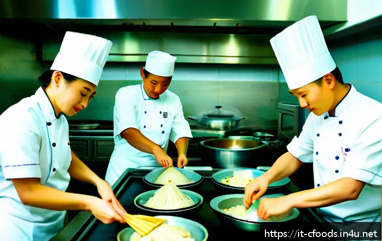 중식조리 자격증과 취업 컨설팅 - A professional Chinese culinary school kitchen scene in Italy, featuring diverse adult students wear...